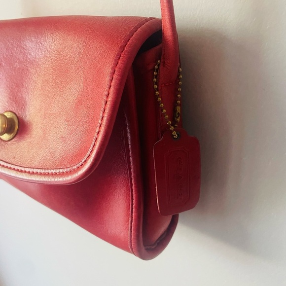 Coach Vintage Red Chrystie Crossbody RARE - Picture 5 of 10